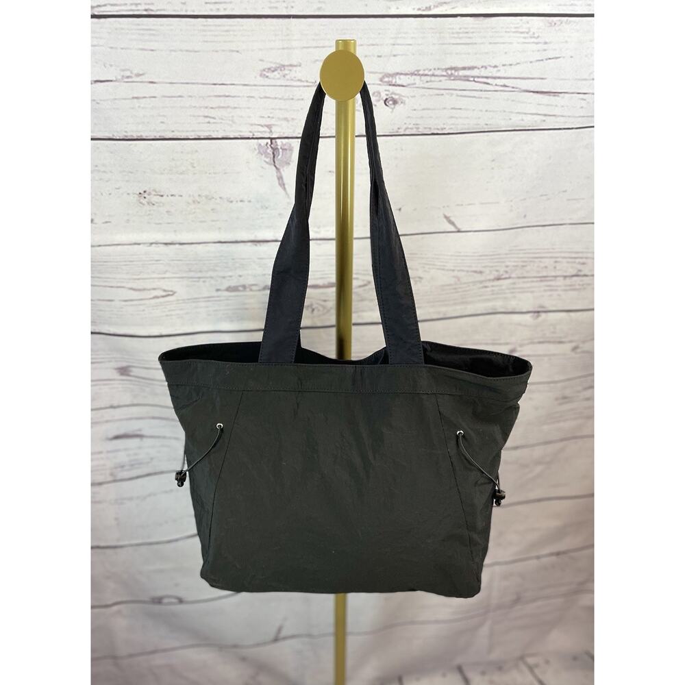Lululemon Athletica Side Cinch Tote Bag Black Shoulder Gym Travel Everyday Carry - Picture 2 of 8